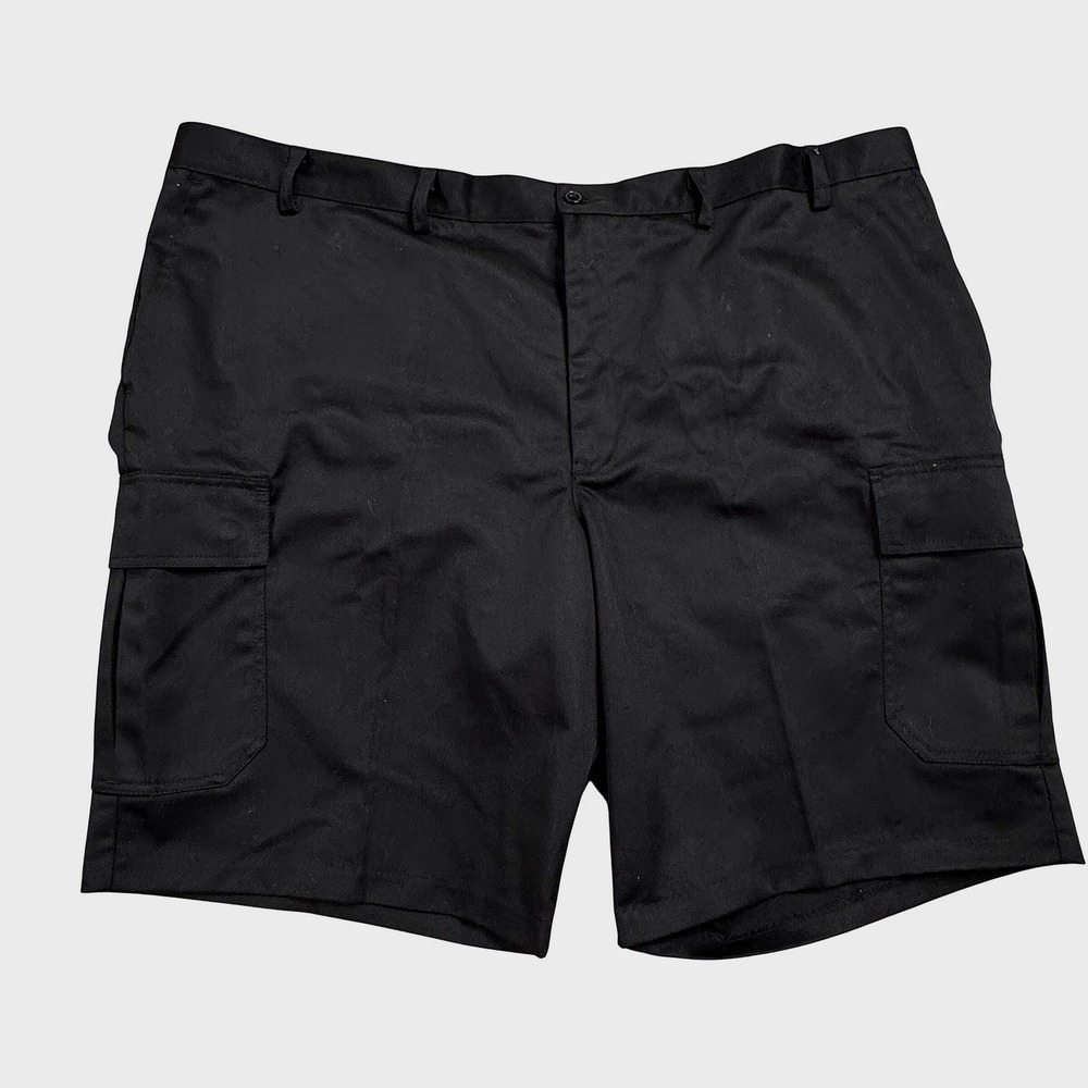 NWT Edwards Mens Black Cargo Shorts Size 46 Poly Cotton‎ Blend